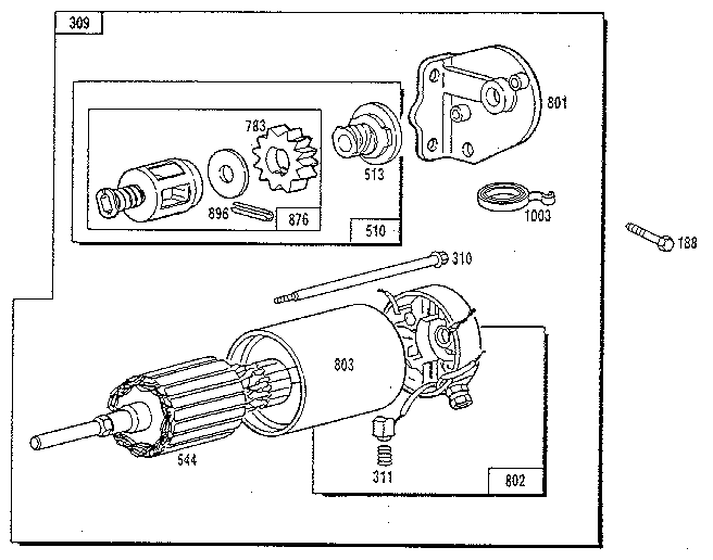 Starting motor
