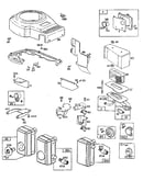 Muffler exhaust and blower housing