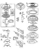 Choke valve and rewind starter assembly
