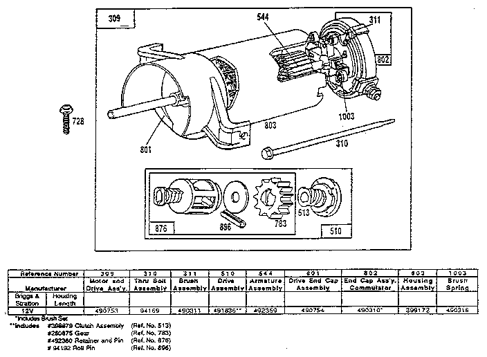 Starting motor