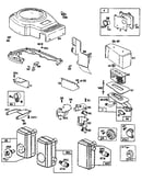 Muffler exhaust and blower housing