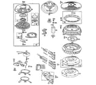Briggs & Stratton 260700 TO 260799 (0010 - 0010) rewind starter assembly diagram
