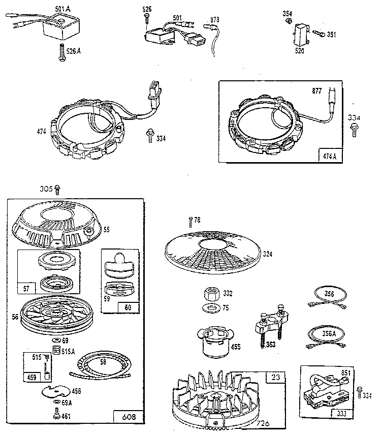 Rewind starter and stator