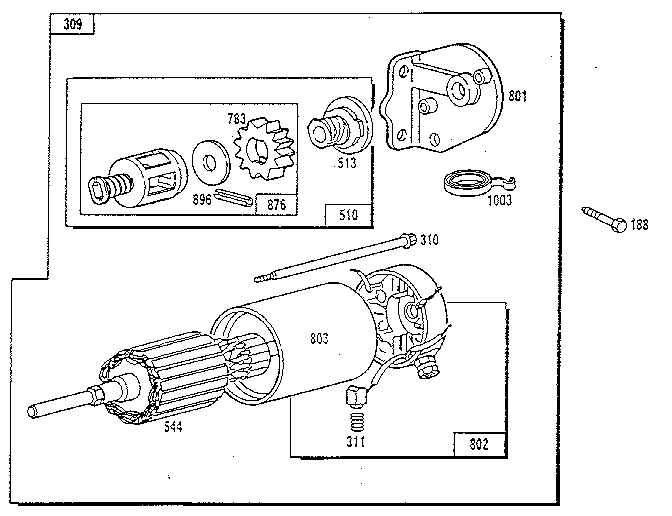 Starting motor
