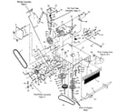Yard-Man 551-059M400 rear deck, brakes & wheel drive system diagram