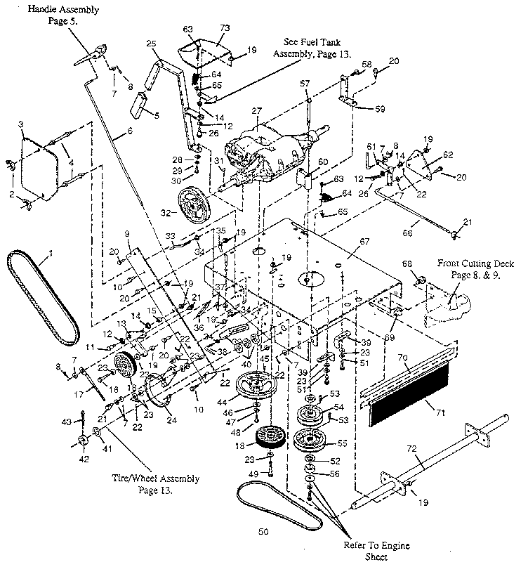 REAR DECK, BRAKES & WHEEL DRIVE SYSTEM