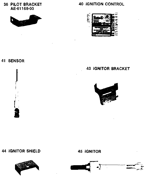 Ignitor and brackets