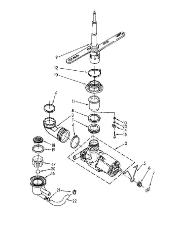 Pump and sprayarm