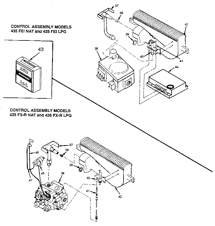 BURNER AND CONTROL ASSEMBLIES