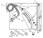 Kenmore 1162104090 hose and attachment diagram