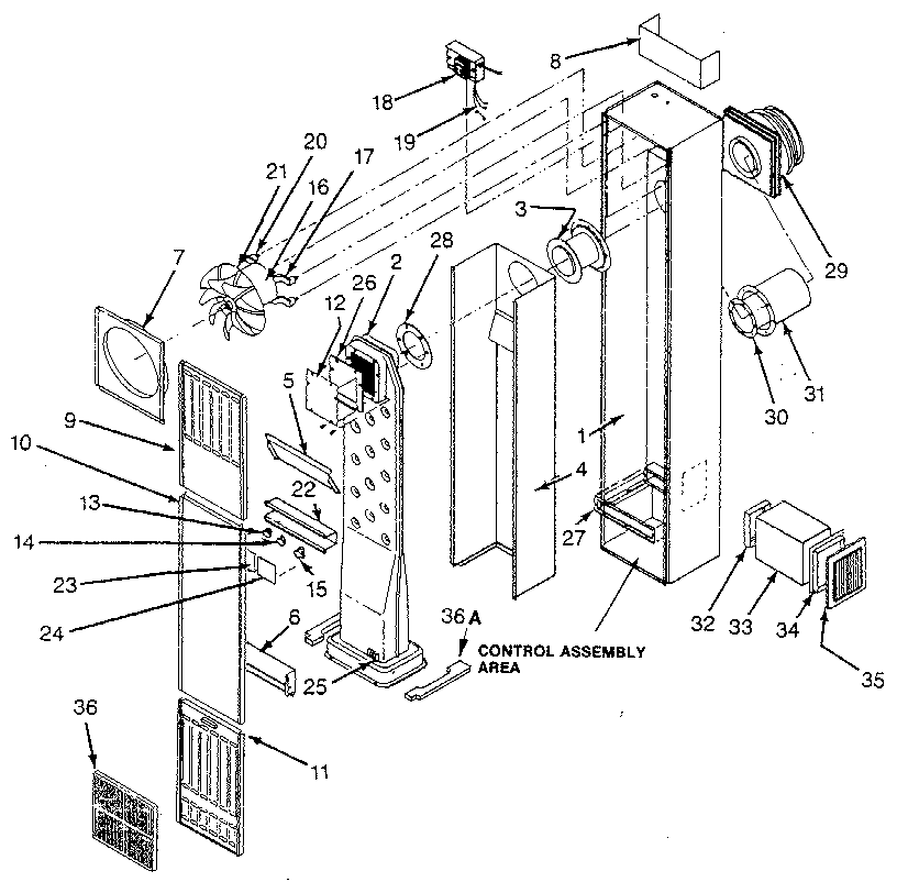Cabinet and body assembly