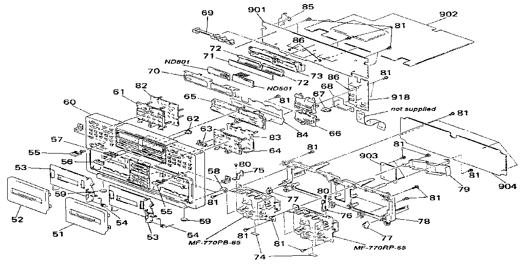 (2) front cabinet section