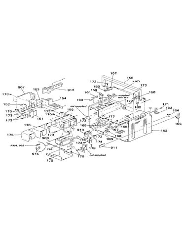 (4) rear cabinet section