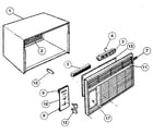 Kenmore 2538791832 cabinet and front panel diagram