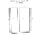 Kenmore 2247050 black glass panel kit 224.7050 diagram