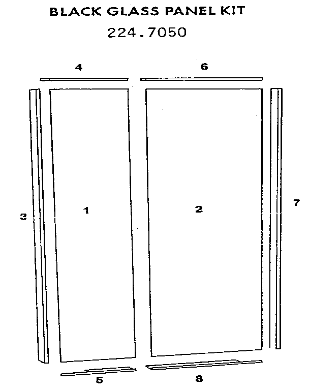 Black glass panel kit 224.7050