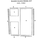 Frigo Design 7060 black glass panel kit 224.7060 diagram