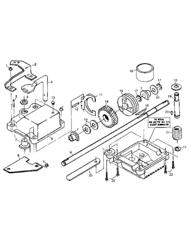 Gear case assembly part no. 751001