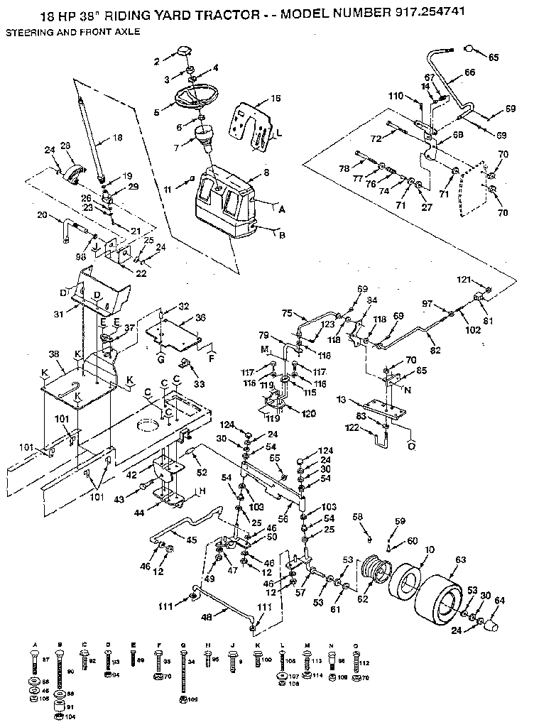 Steering and front axle