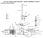 Craftsman 917254741 transaxle and pump assembly diagram