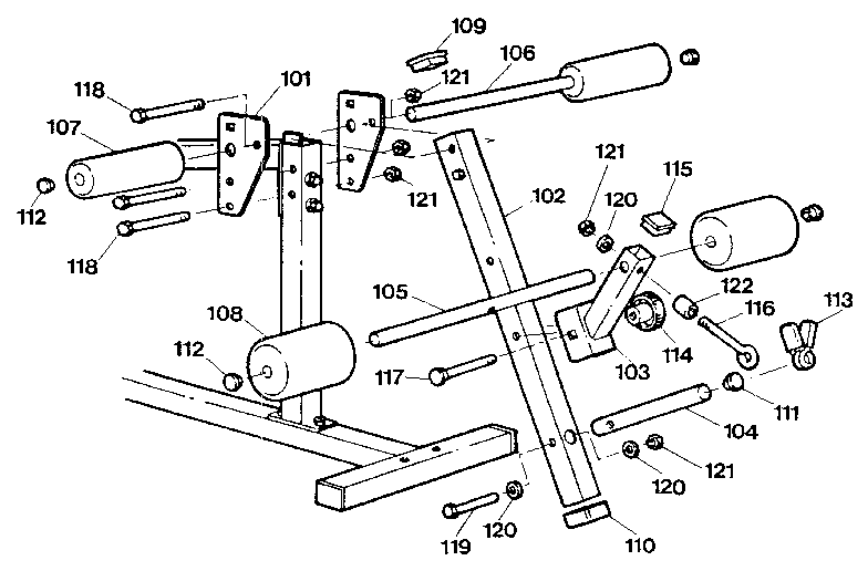 Leg curl assembly