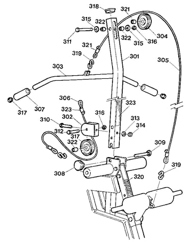 Lat mast assembly