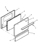 Oven door & snap-on panel