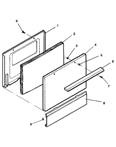 Oven door & snap-on panel