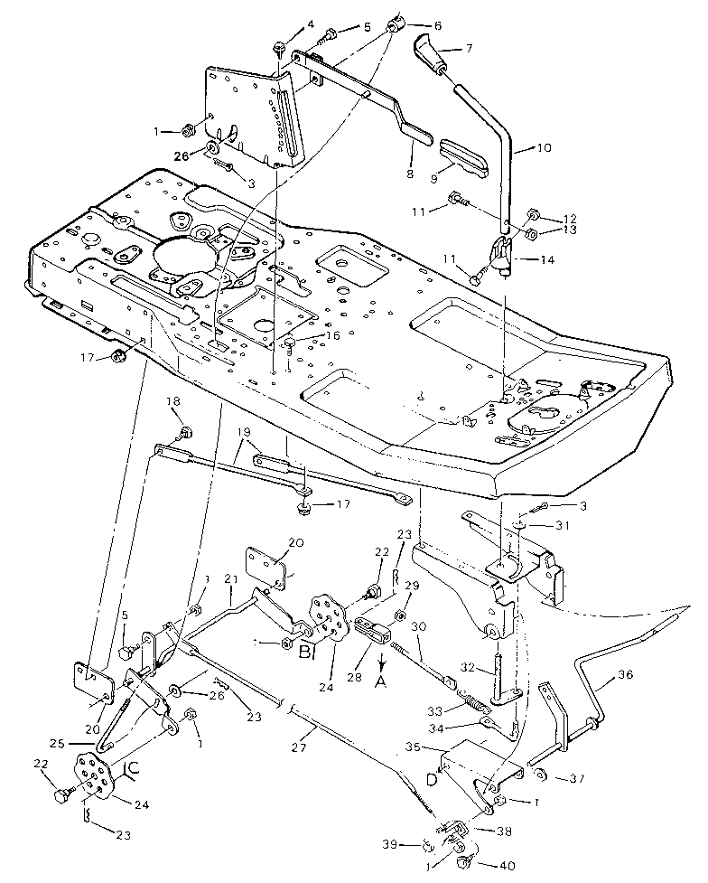 Mower housing suspension