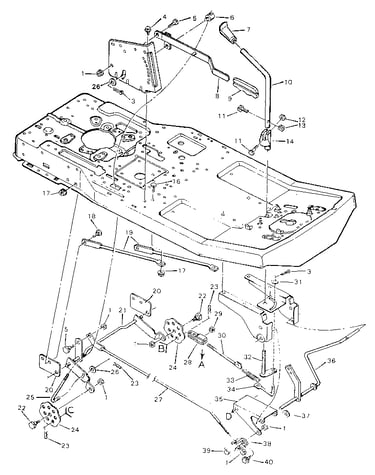 Mower housing suspension