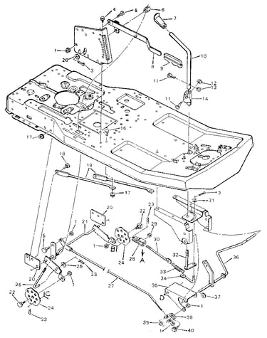Mower housing suspension