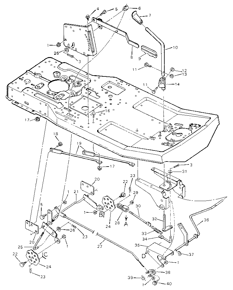 Mower housing suspension