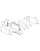 Microwave door section