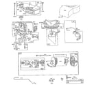 Briggs & Stratton 255707-0112-02 carburetor, air cleaner, motor, and drive assembly diagram