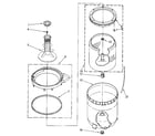 Kenmore 11091110100 agitator, basket and tub diagram