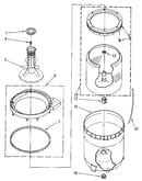Agitator, basket and tub