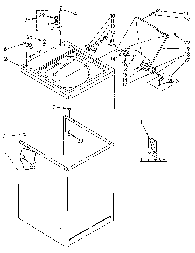 Top and cabinet