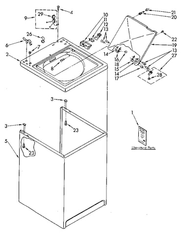 Top and cabinet