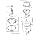 Kenmore 11091121100 agitator, basket and tub diagram