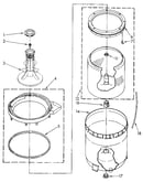 Agitator, basket and tub