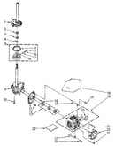Brake, clutch, gearcase, motor and pump