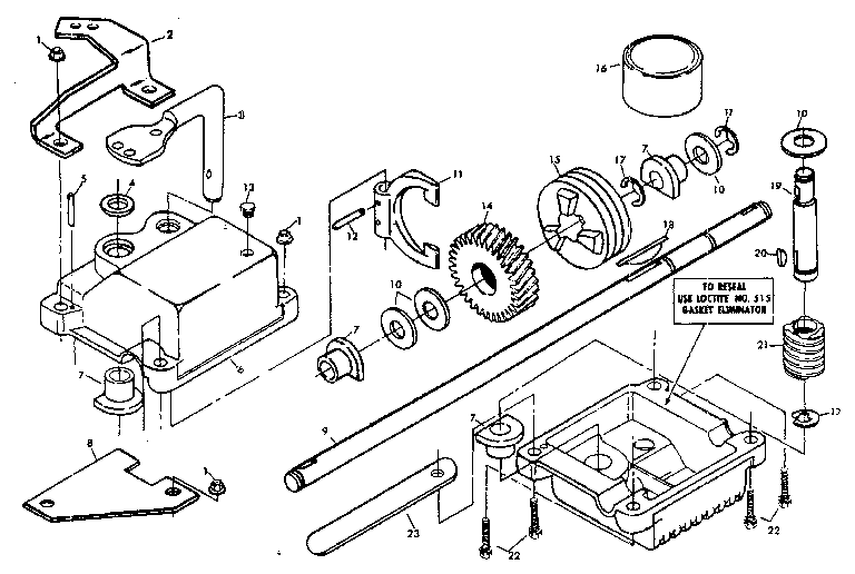 Gear case assembly part number 751001