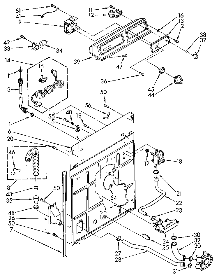 Console and rear panel