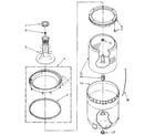 Kenmore 11081921110 agitator, basket and tub diagram