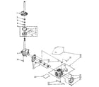 Kenmore 11081921110 brake, clutch, gearcase, motor & pump diagram