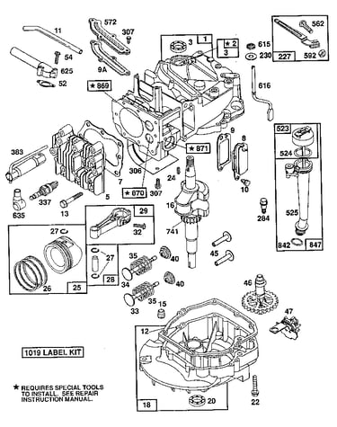 Cylinder assembly and crankcase