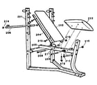 Weider D470S seat & backrest assembly diagram