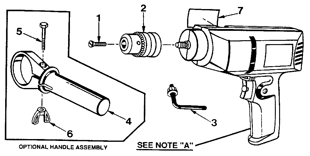 Unit parts and optional handle assembly