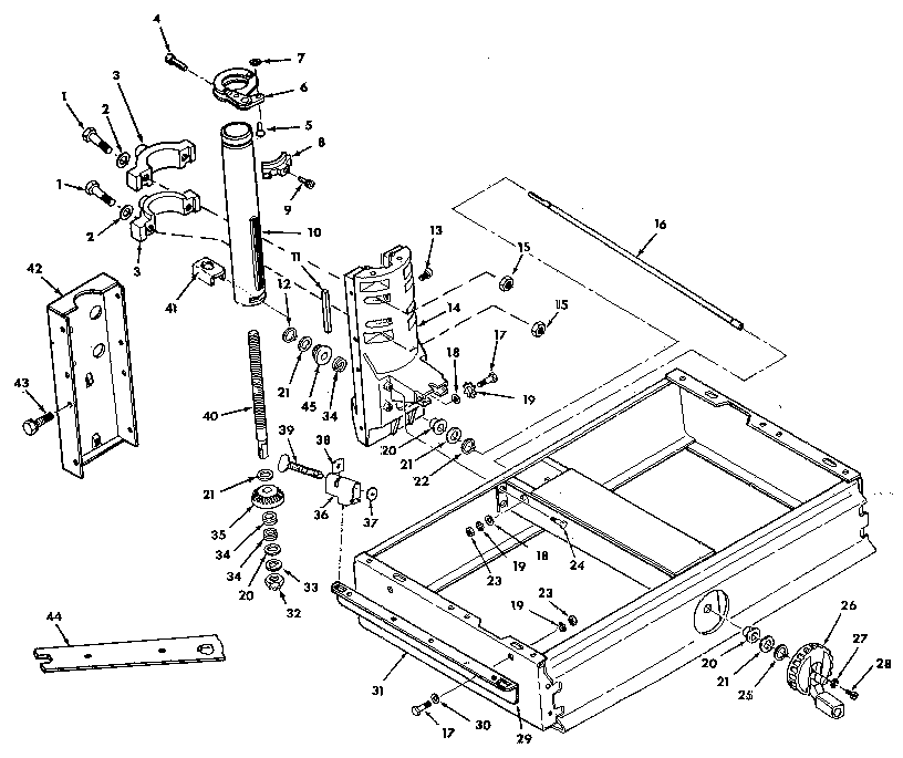 FIGURE 2 - BASE AND COLUMN ASSEMBLY