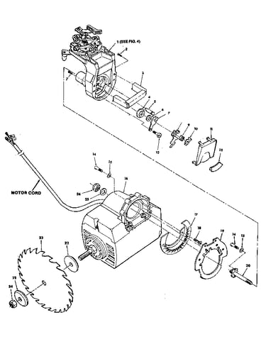 Figure 3 - yoke and motor assembly